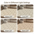 thumbnail image 7 of ODIKA 4'x6' Beige Brown Arched Pattern Design Washable Area Rug Elegant Geometric Motif with Modern Flair Pet Friendly, Non-Shedding for Bedroom, Reading Nook, 7 of 7