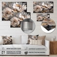 thumbnail image 4 of Designart "Peony Blooms In Motion White & Grey IV" Floral Peony Metal Wall Decor, 4 of 5
