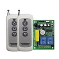 thumbnail image 2 of 10A 2CH transmisor de interruptor de telemando inalámbrico con receptor para de cochera, automóviles, luces super delgado Gloria Interruptor de control remoto, 2 of 5