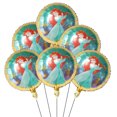 thumbnail image 3 of Juego de 6 globos de aluminio de la princesa Sofía, Blancanieves, Le Pei y Jasmine de Disney, juguetes para niñas, decoración de cumpleaños, suministros para fiestas de baby shower, 3 of 5