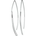 thumbnail image 2 of Sterling Silver Rhodium-Plated Cz Threader Earrings (53.99 X 2.46) Made In Thailand qe14863, 2 of 5
