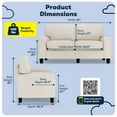 thumbnail image 2 of Serta Palisades 61" Track Arm Sofa Loveseat with Removable Covers Cream White, 2 of 16