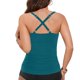 thumbnail image 5 of Trajes de Baño de Bikini de Mujer sin Mangas Sólido Empujado Acolchado de Baño Superior, Cuello en V Profundo Envoltura de Textura, Poliéster Spandex, 5 of 5