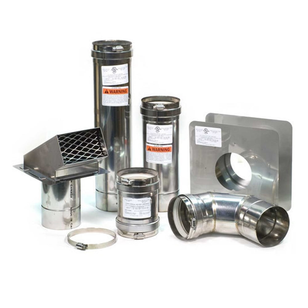 4" Horizontal Stainless Steel Z-Vent Water Heater Vent Kit - Walmart