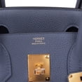 thumbnail image 5 of Pre-Owned Hermes Birkin 30 Togo Blue Brighton Handbag, C Stamp, Women's, 5 of 9