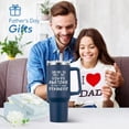 thumbnail image 6 of Christmas Gifts for Men,Inspirational Birthday Gifts for Him Husband Dad and Boyfriend,40 oz Tumbler with Handle and Straw - Navy Blue, 6 of 6