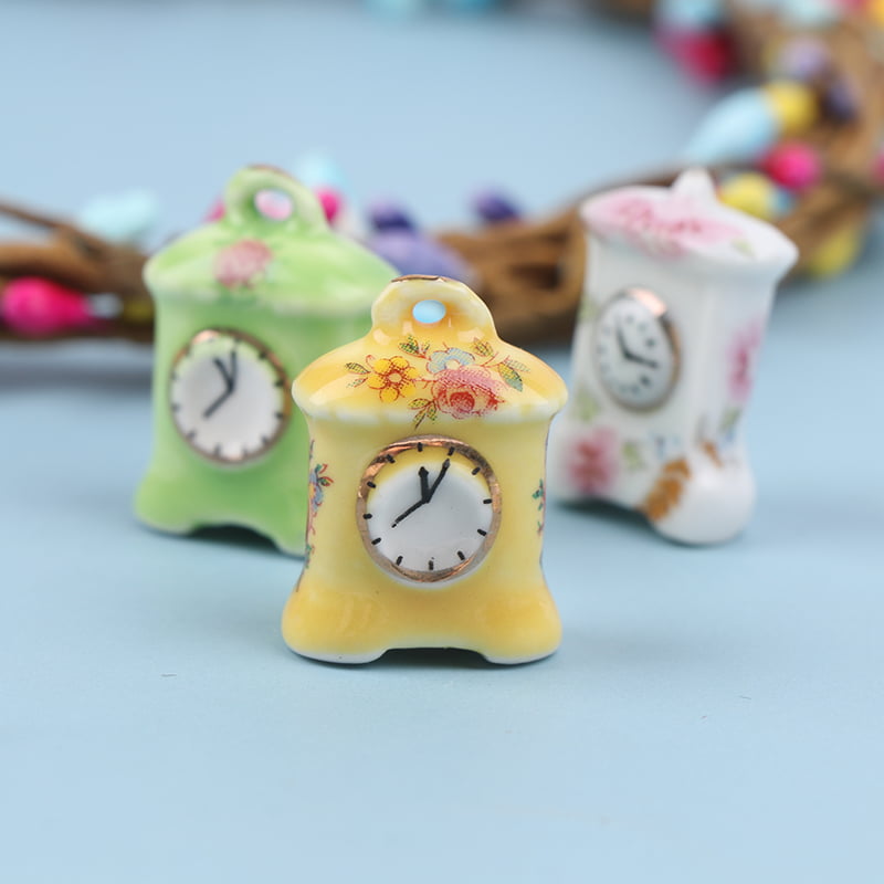 3pcs/set 1/12 Miniature Accessories Mini Clock Model Toys for Doll House DecCW 