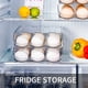 thumbnail image 4 of Titular De Huevo Cajón de huevos Contenedor de huevos para el hogar para refrigerador Organizador Bin (2 capas), 4 of 5