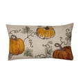 thumbnail image 5 of Rustic Pumpkin Crewel Embroidered Fall Pillow, 14 by 14-Inch 14"X14", 5 of 5