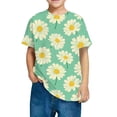 thumbnail image 1 of Zpanxa T-Shirts pour Filles Imprimé Stylé Col Rond Manches Courtes Été Décontracté Haut en Coton 9-10 Ans, 1 of 4