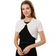 thumbnail image 1 of Cárdigan Recortado De Punto Con Frente Abierto Y Encogimiento De Hombros Bolero Para Mujer blanco S Unique Bargains Cárdigan, 1 of 6
