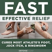 Defense Antifungal Bar Soap 2-Pack | Jock Itch, Ringworm, Athletes Foot, Skin Fungus | Medicated Anti Fungal Treatment (Two Bars, No Case)