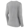 thumbnail image 3 of Women's Heather Gray New York Jets Logo Team Lockup Long Sleeve V-Neck T-Shirt, 3 of 3