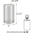 thumbnail image 6 of Aspen Creative 23611-04,Clear Cylinder Glass Shade. 4"Dia x 6-1/2"H / Center Hole:42mm.Set of 4., 6 of 7