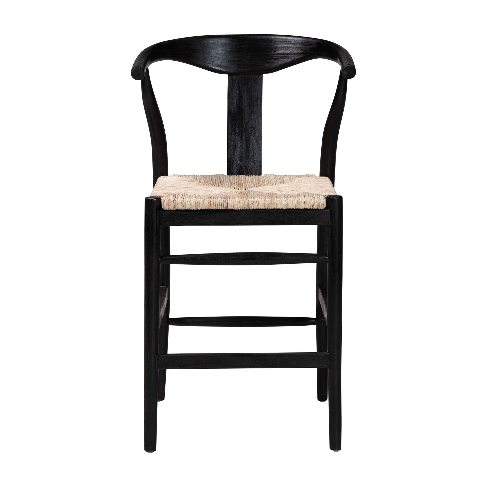 bali & pari Fika Boho Counter Stool, Counter Height, Black