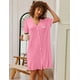 thumbnail image 2 of Pijama con botones Ekouaer de manga corta, camisones, color rosa, 2 of 5