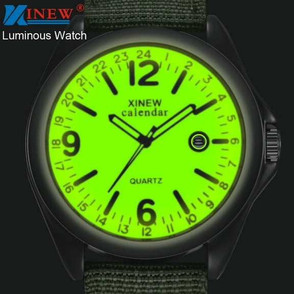 QIPOPIQ Men's Quartz Watch Military Mens Quartz Watch Black Dial Date Luxury Sport Wrist Watch Gift for Men
