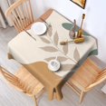 thumbnail image 2 of Brown Boho Plant Pattern Square Tablecloth,Waterproof Square Table Cover,Wipeable Spillproof Washable Table Cover for Home Kitchen Party Decor 60"x60"(152x152cm), 2 of 6