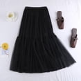 thumbnail image 2 of zuwimk Women's Skirts,Womens Chiffon Retro Maxi Skirt Vintage Ankle-Length Skirts Black,One Size, 2 of 4