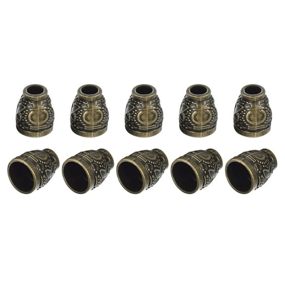 Uxcell 10Pack 4.8mm Metal Bell Stopper Conical Cord Ends Lock Fastener Stopper, Bronze