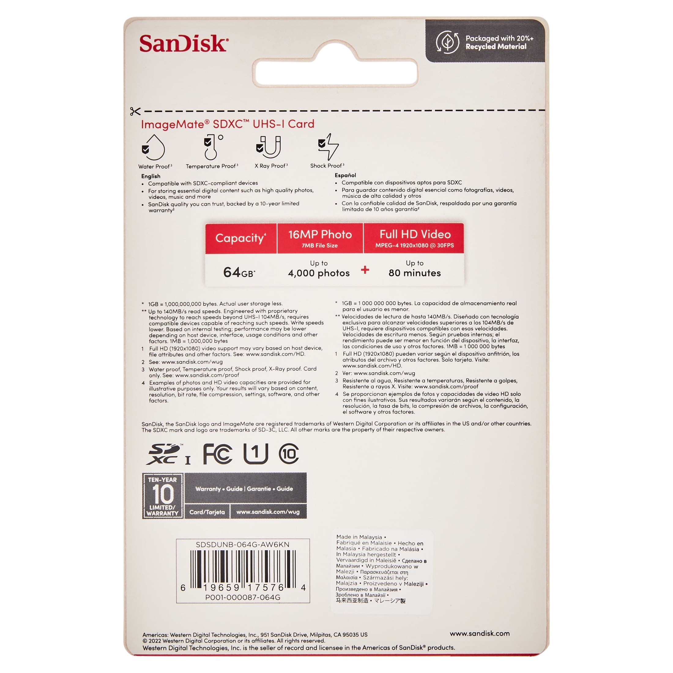 SanDisk ImageMate 64GB SDXC Flash Memory Card