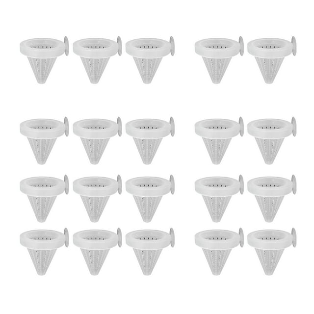 20 comederos para acuario multiusos, portátiles, con ventosa, para acuario. blanco