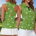 thumbnail image 3 of HUIACONG Matching Golf Outfits for Couples Womens Sleeveless Golf Shirts Men Short Sleeve Collared Athletic Tops Quarter Zip Quick Dry Moisture Wicking Active Wear Green Woman S, 3 of 6