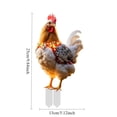thumbnail image 3 of asddcavvf Christmas Animal Outdoor Garden Chicken Ground Plug Decoration Outdoor Christmas Animal Ground Plug 2D Small Garden Flags for outside with Sign Language Garden Label Outdoor Metal Cards for, 3 of 4