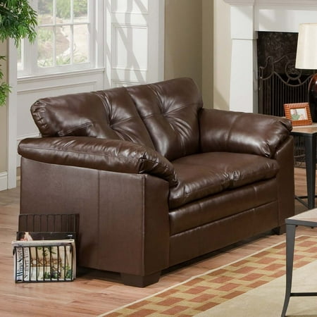 Simmons Sebring Coffee Bean Leather Loveseat Simmons Sebring Coffee Bean Leather Loveseat