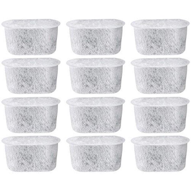 12 Replacement Charcoal Water Filters for Keurig Coffee Machines, White