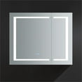thumbnail image 4 of Fresca Spazio 36x30" LED Lighting Aluminum Bathroom Medicine Cabinet in Mirrored, 4 of 13