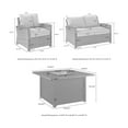 thumbnail image 5 of HomeStock Rococo Romance 4Pc Outdoor Weathered Brown Conversation Set - Loveseat, Fire Table, & 2 Arm Chairs, 5 of 9