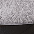 thumbnail image 3 of SAFAVIEH Tahoe Elwyn Trellis Shag Area Rug, 6'7" x 6'7" Round, Light Grey/White, 3 of 8