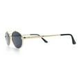 thumbnail image 6 of Retro Top Double Bridge Hustler Oval Metal Rim Sunglasses Gold - Black, 6 of 8