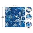 thumbnail image 4 of Merry Christmas Winter Snowflake Blue Polyester Shower Curtain for Bathroom Decoration 72x72 inch, 4 of 7