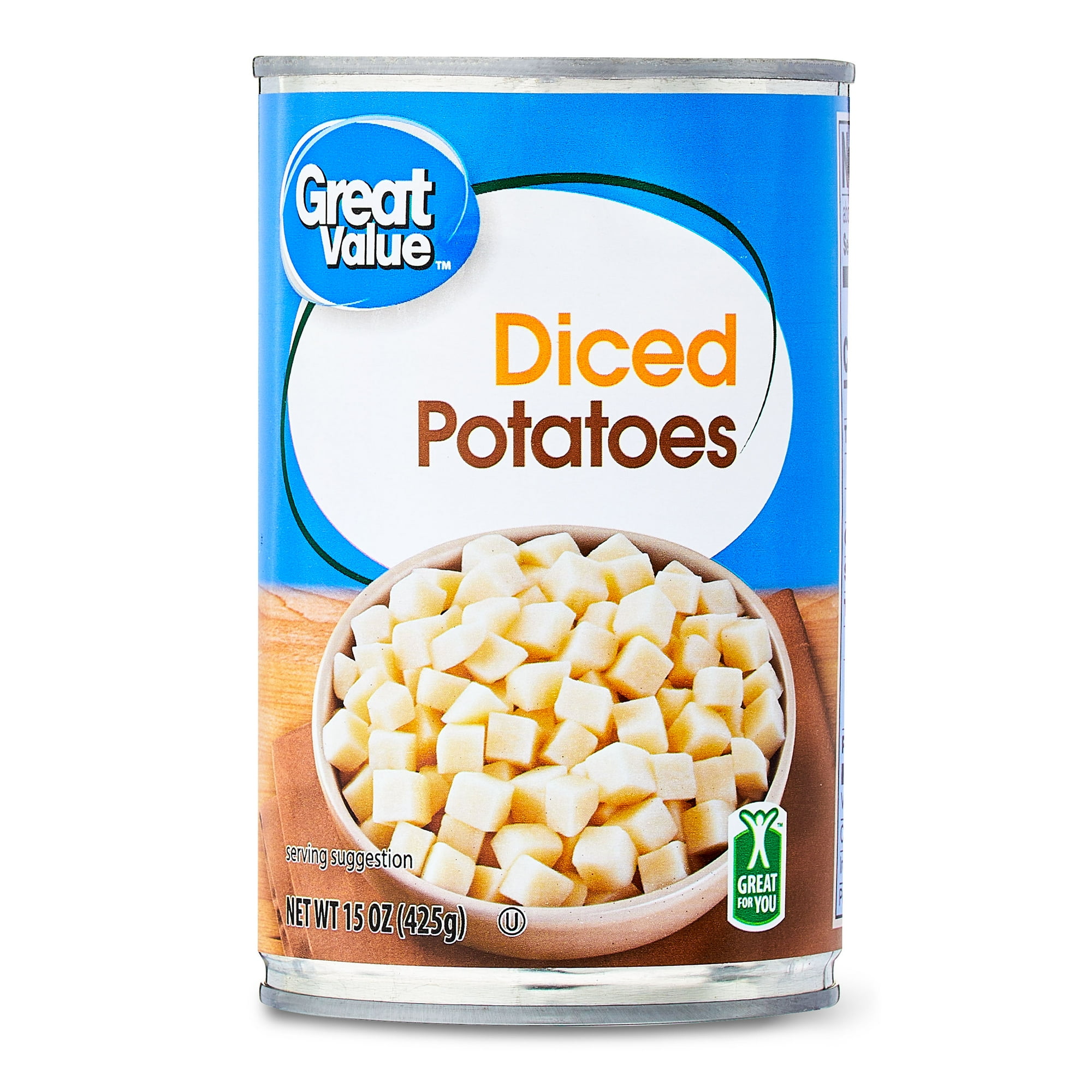 Great Value Canned Diced Potatoes, Gluten-Free, 15 oz Can