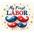 thumbnail image 4 of Patriotic Design My First Labor Star Decorations Colorful Stars Decorative Banners Red White Blue for Baby Shower First Celebration Nursery Decor, 4 of 7