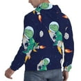 thumbnail image 3 of Bingfone Astronaut Dinosaur And Space Men'S Drawstring Hoodie Long Sleeve Pocket Sweatshirts-Medium, 3 of 9