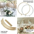thumbnail image 4 of Efavormart 24" Silver Round Arch Wedding Centerpiece, Metal Hoop Wreath Tabletop Decor, 4 of 5