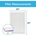 thumbnail image 2 of Filtrete 20x25x1, AC Furnace Air Filter, MPR 1500, Healthy Living Ultra Allergen, 6-Pack exact dimensions 19.69 x 24.69 x 0.78, 2 of 8