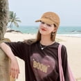 thumbnail image 7 of YooGuoGuo Unisex Adults Rhombus Pattern Paper Blend Fabric Woven Visor Sunhat Summer Sun Hat Baseball Cap, 7 of 7