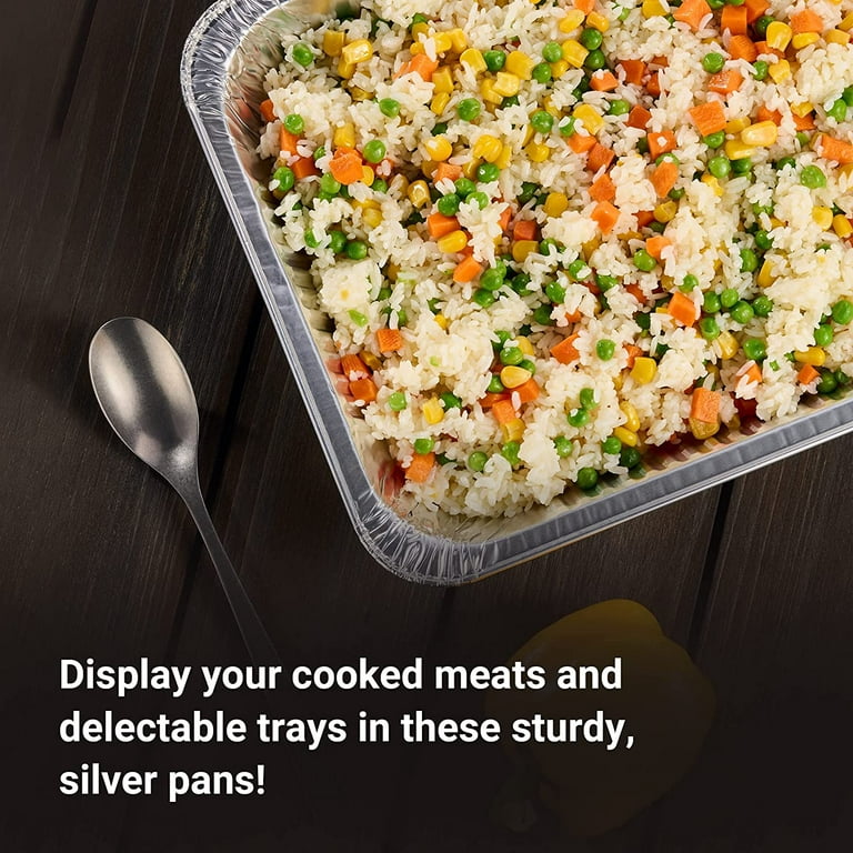 Dobi Aluminum Pans 9x13 [30-Pack] Disposable Foil Pans, Half-Size Deep  Heavy-Duty Tins for Grilling, Baking, Cooking, Roasting, Heati