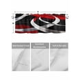 thumbnail image 4 of Valances for Windows Black Red Circle Rod Pocket Cafe Window Treatments Valance Curtains for Kitchen Bathroom Laundry Basement Windows 56"x16", 4 of 9