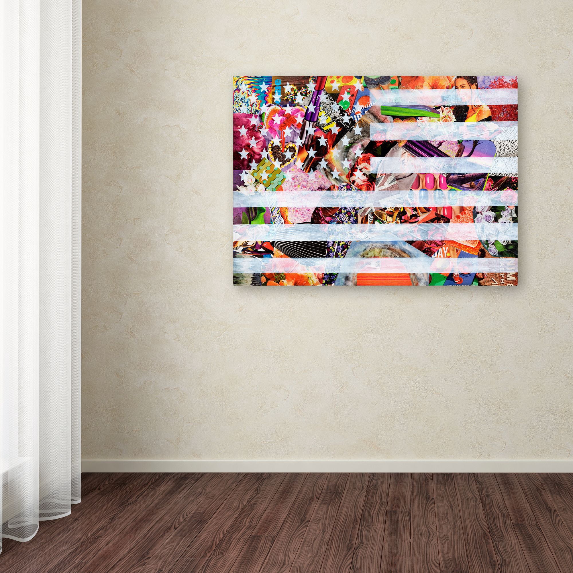 Trademark Fine Art 'Murican Flag' Canvas Art by Artpoptart
