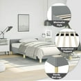 thumbnail image 4 of vidaXL Light Gray Fabric Upholstered Twin XL Bed Frame with Slats No Box Spring Needed, 4 of 10