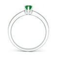 thumbnail image 2 of Angara Natural 0.4 Ct. Emerald Solitaire Ring in 14K White Gold for Women (Ring Size: 3.5), 2 of 9