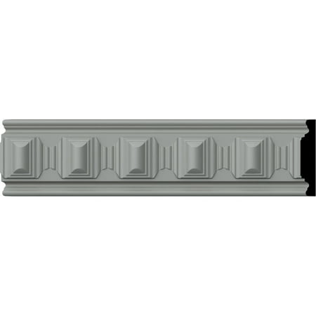 Ekena Millwork 2 3/8"H x 5/8"P, 94 1/2"L, (1 7/8" Repeat), Carrillo Chair Rail