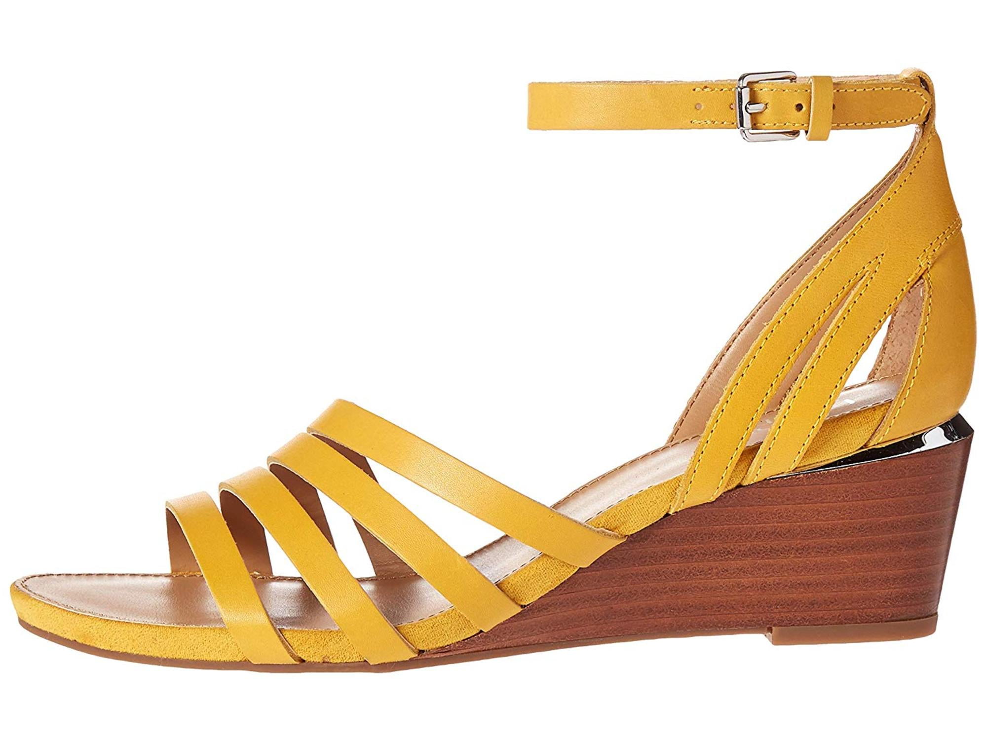 franco sarto yellow wedge