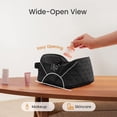 thumbnail image 6 of Soda Candy Travel Makeup Bags for Women 180° Wide-Open Puffer Toiletry Bag Set 2Pcs Large Water Resistant Cosmetic Bag, Travel Essentials for Toiletries Accessories Storage, Black, 6 of 8
