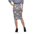 thumbnail image 3 of Moomaya Jupe Imprimée Longueur Genou pour Femmes Grande Taille Jupe en Poly Spandex, 3 of 6